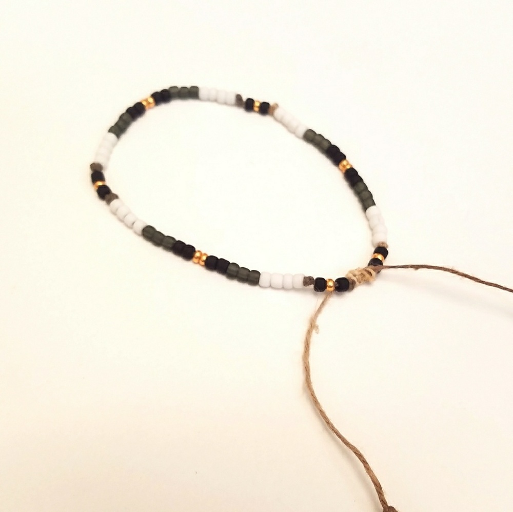 Black white gold and gray bracelet